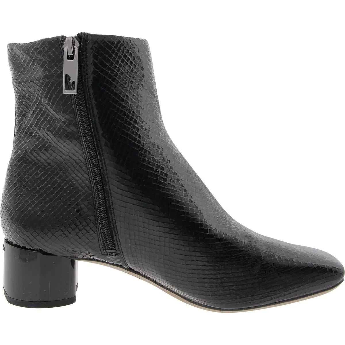 Noah  Womens Faux Leather Block Heel Booties