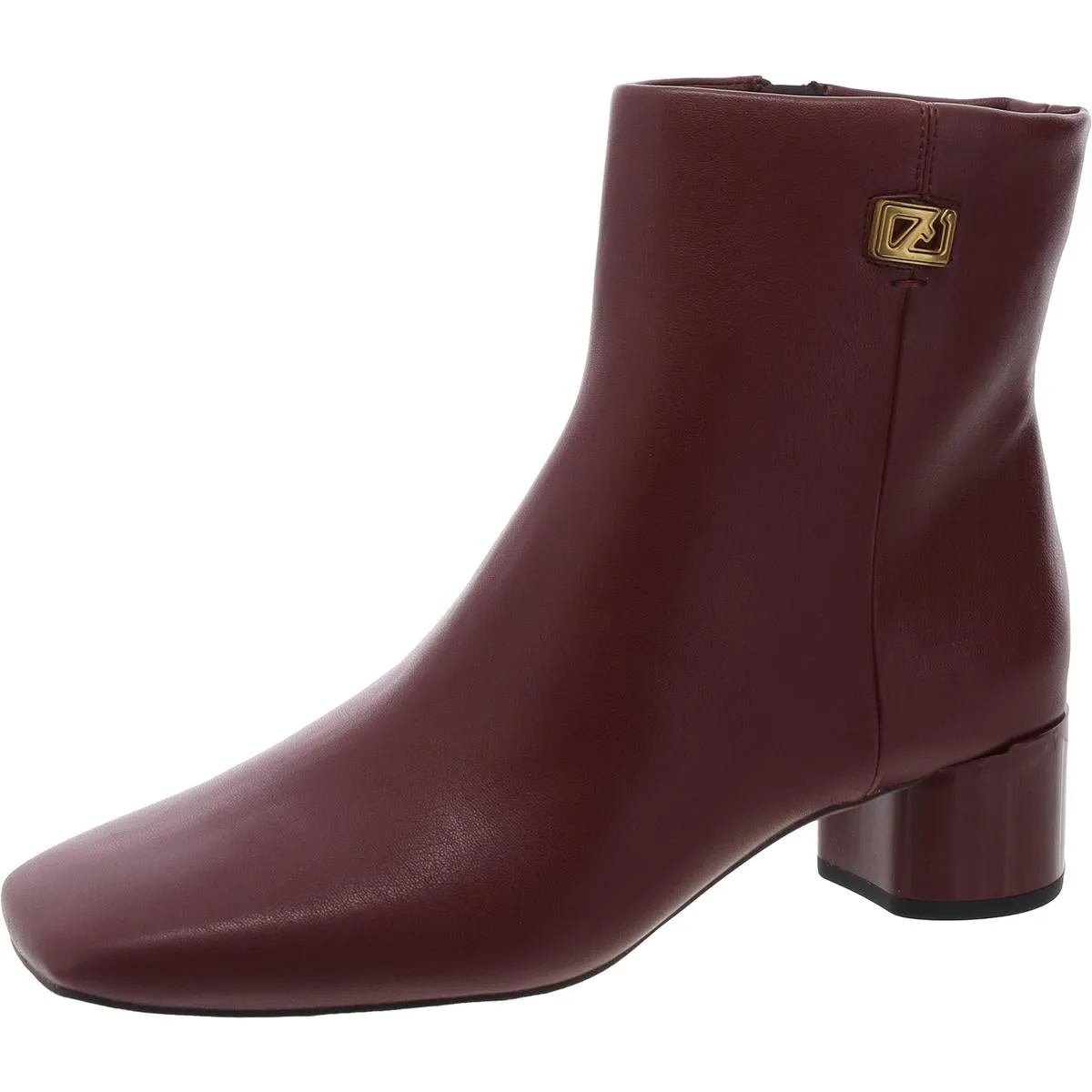 Noah  Womens Faux Leather Block Heel Booties