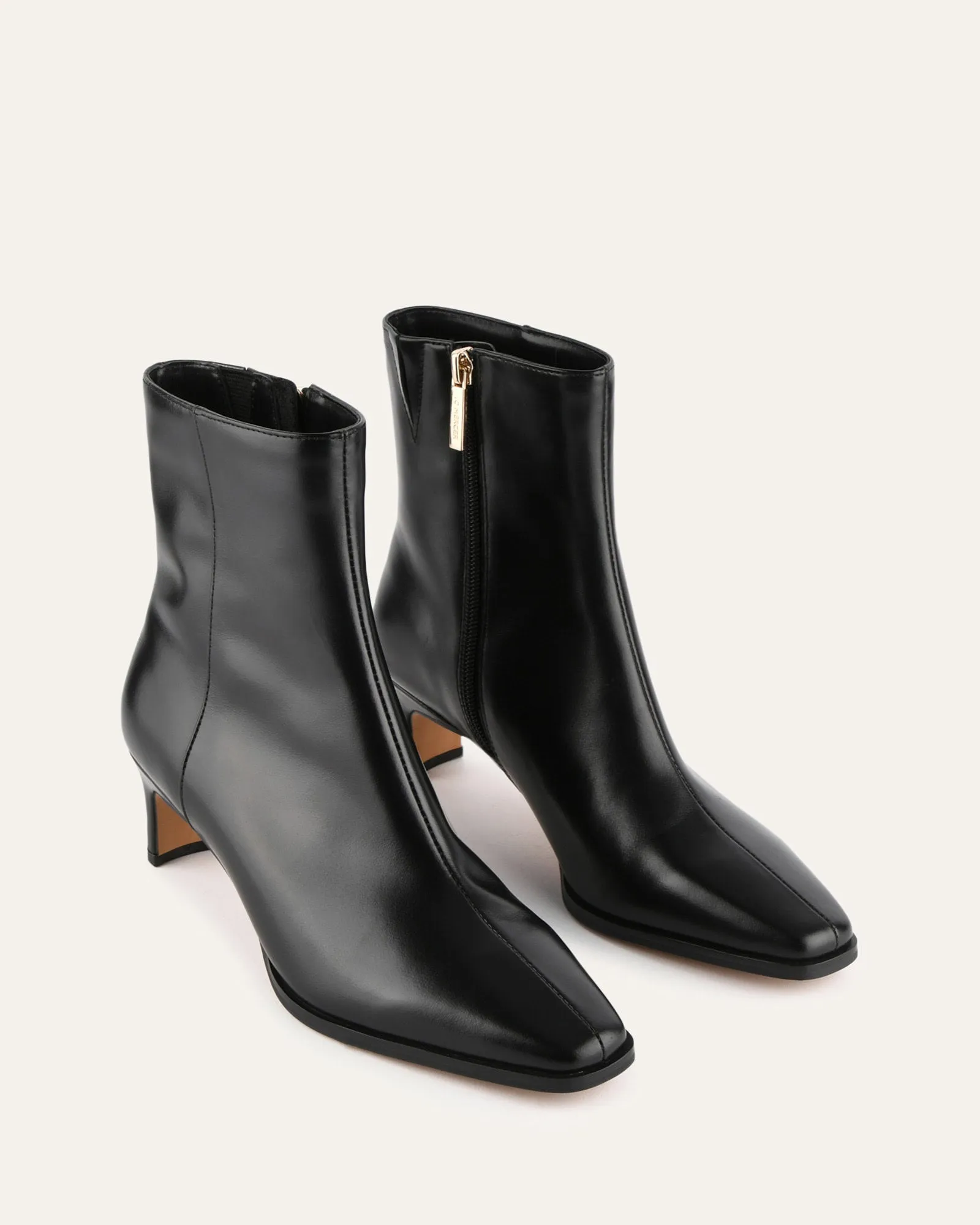 OTIS MID ANKLE BOOTS BLACK LEATHER