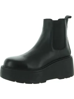 Outgoing Womens Leather Flatform Chelsea Boots