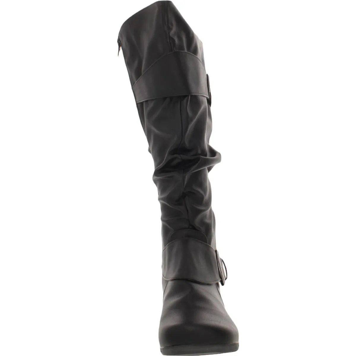 Paris Womens Extra Wide Calf Zip Up Mid-Calf Boots