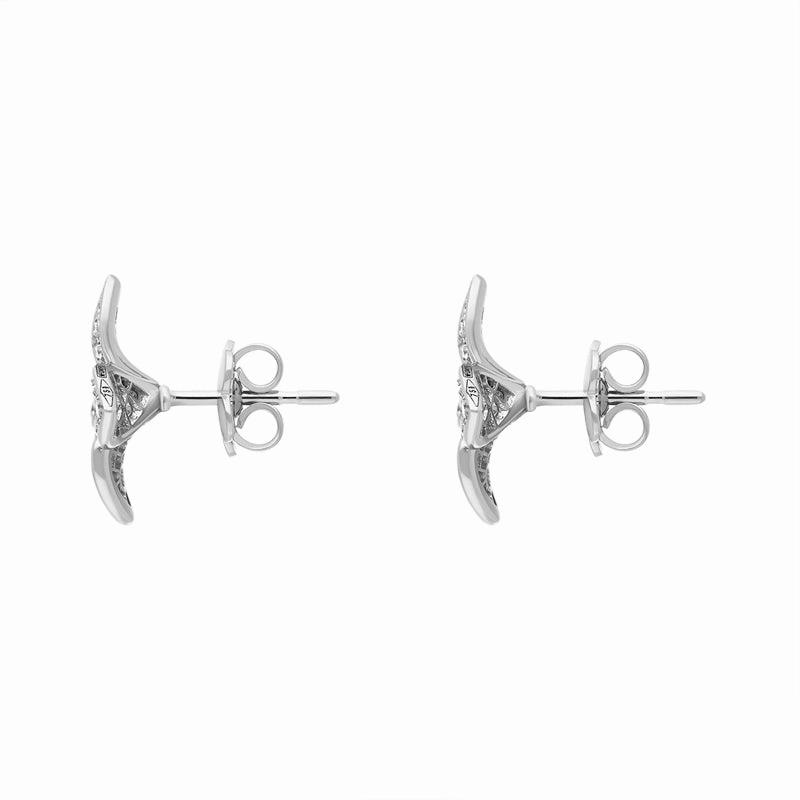 Pasquale Bruni Petit Garden 18ct White Gold 0.71ct Diamond Flower Stud Earrings