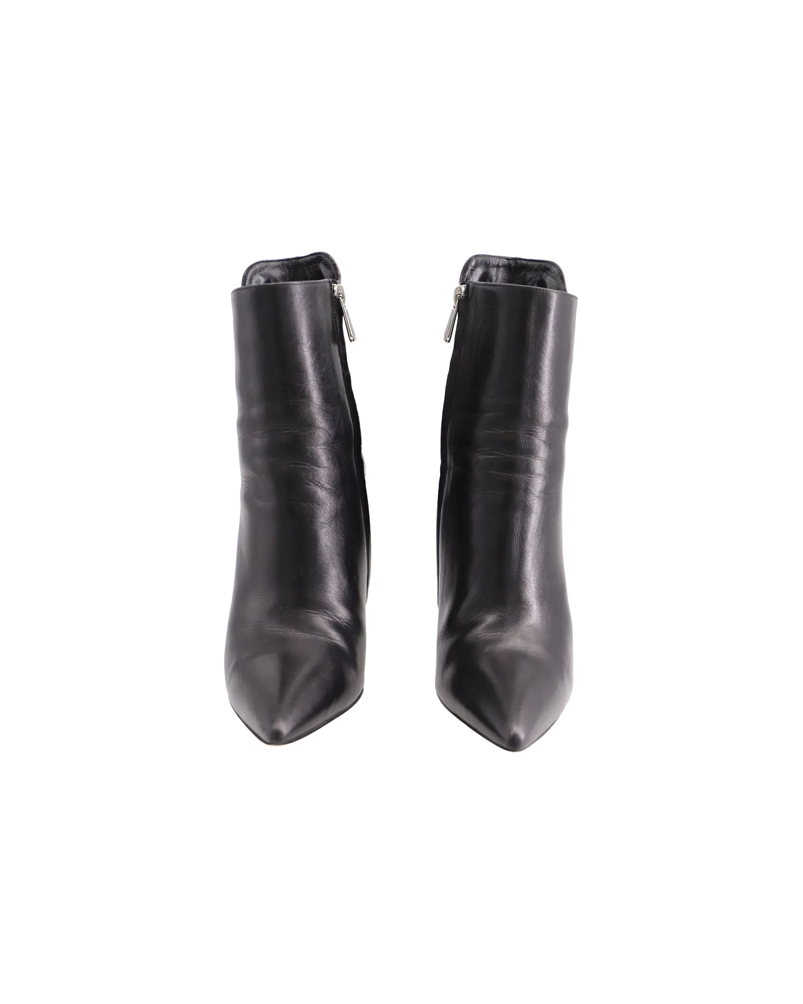 Paul Andrew Bayridge Corset Ankle Booties in Black Leather