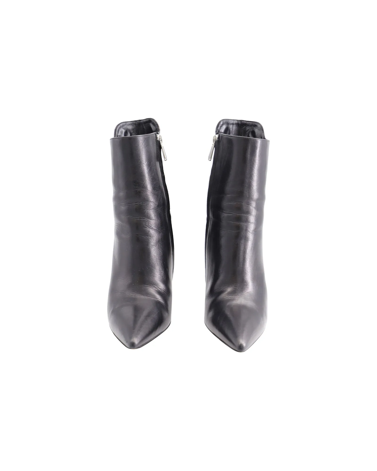 Paul Andrew Bayridge Corset Ankle Booties in Black Leather