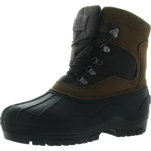 Peak Mens Two Tone Man Made Winter & Snow Boots