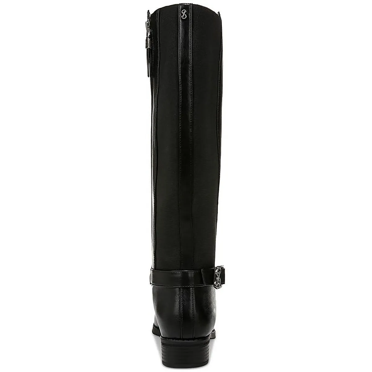 Percy Womens Leather Block Heel Knee-High Boots