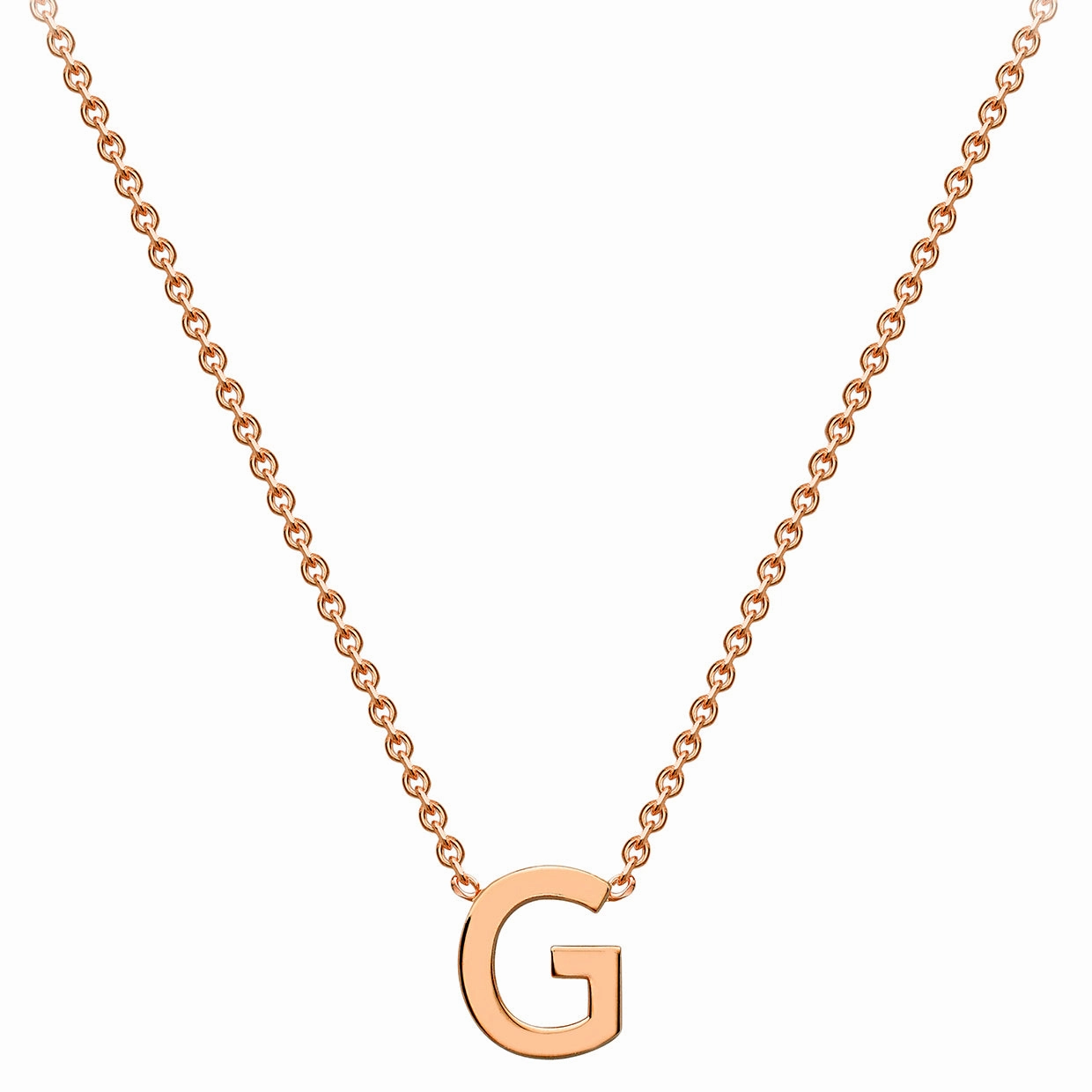 Petite Initial Letter 9ct Rose Gold Necklaces