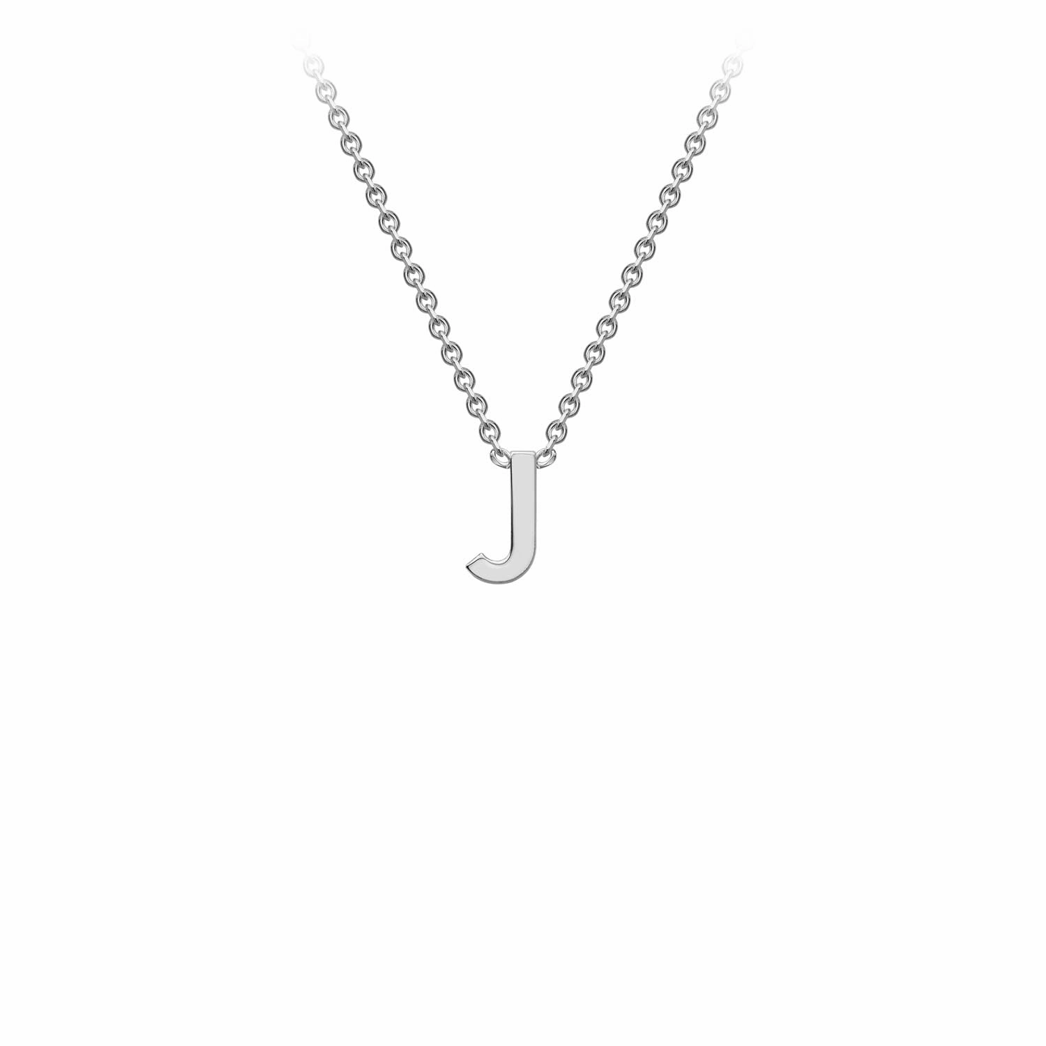 Petite Initial Letter 9ct White Gold Necklaces