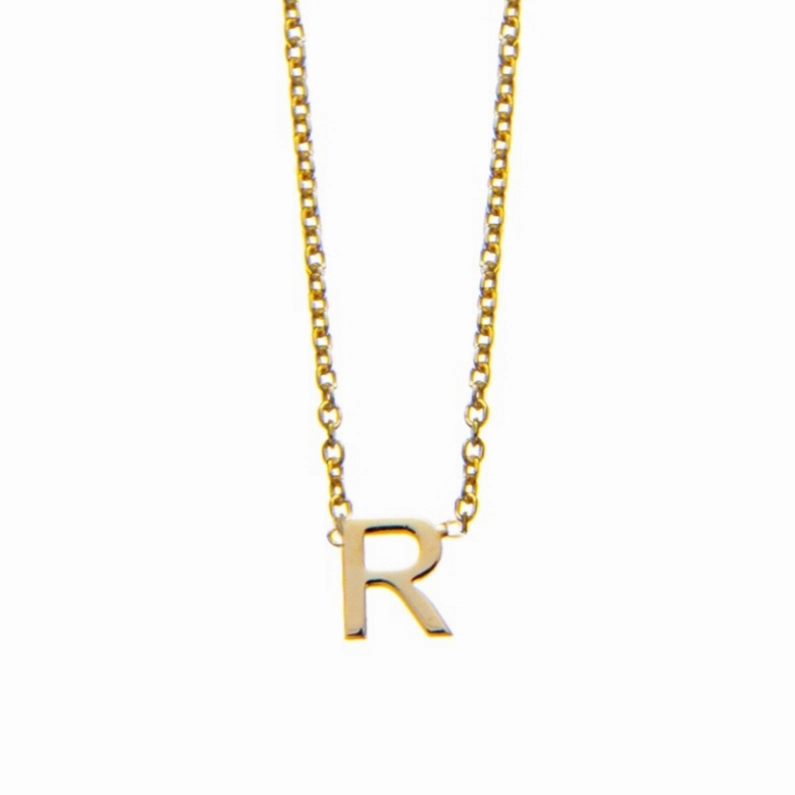 Petite Initial Letter Gold Plated Necklaces