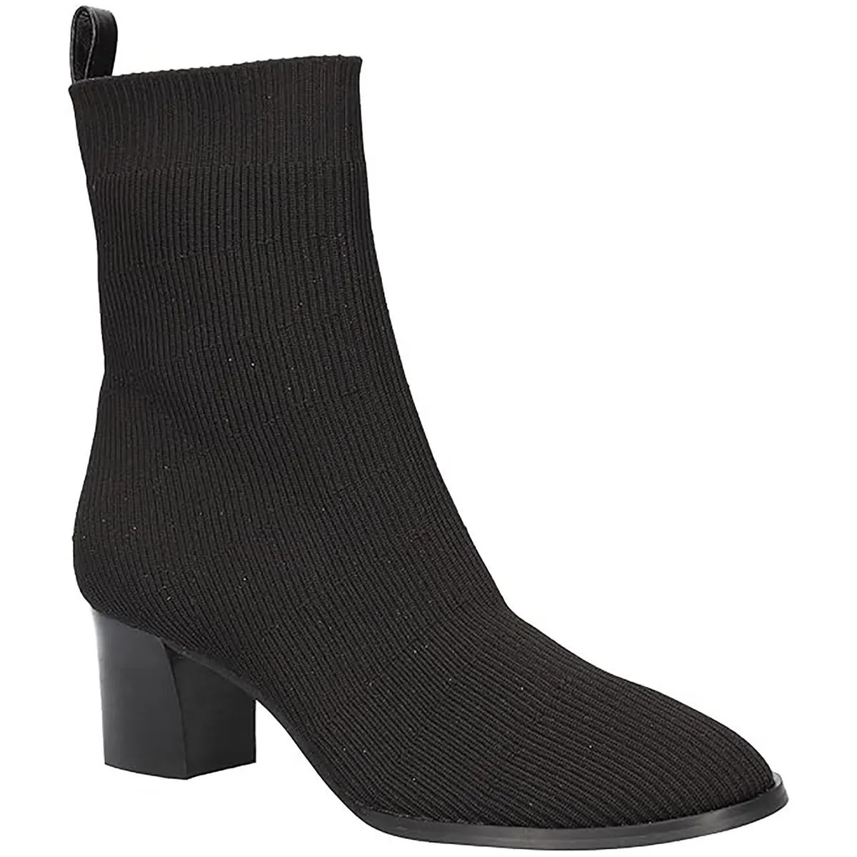 Picarus Womens Leather Trim Knit Ankle Boots