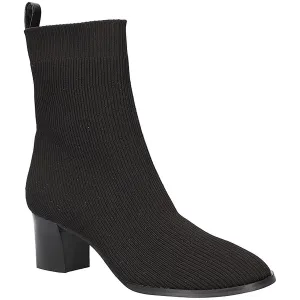 Picarus Womens Leather Trim Knit Ankle Boots