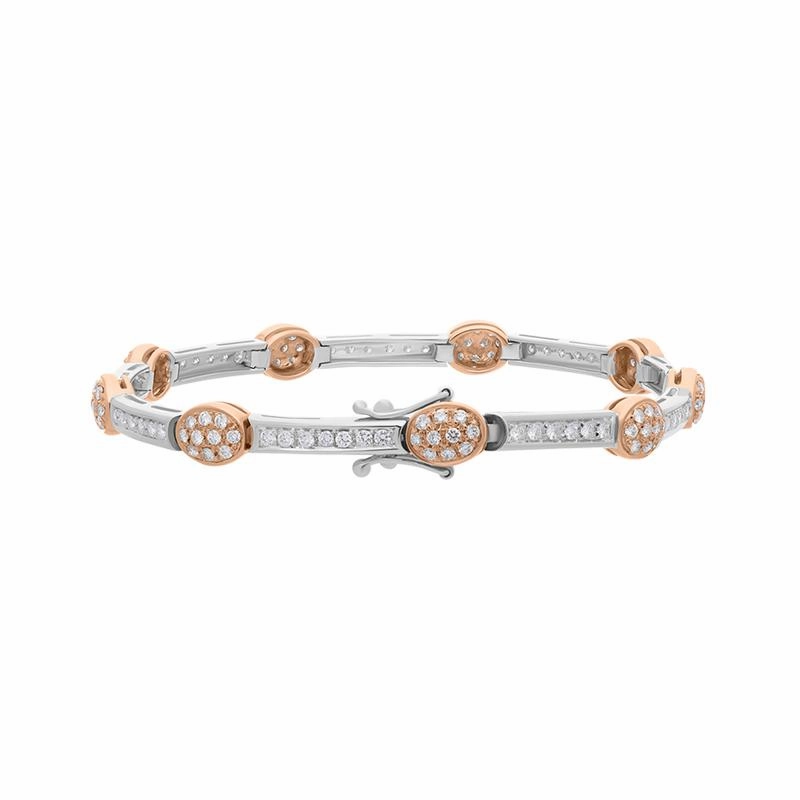 Picchiotti 18ct Rose and White Gold 1.54ct Diamond Bracelet D