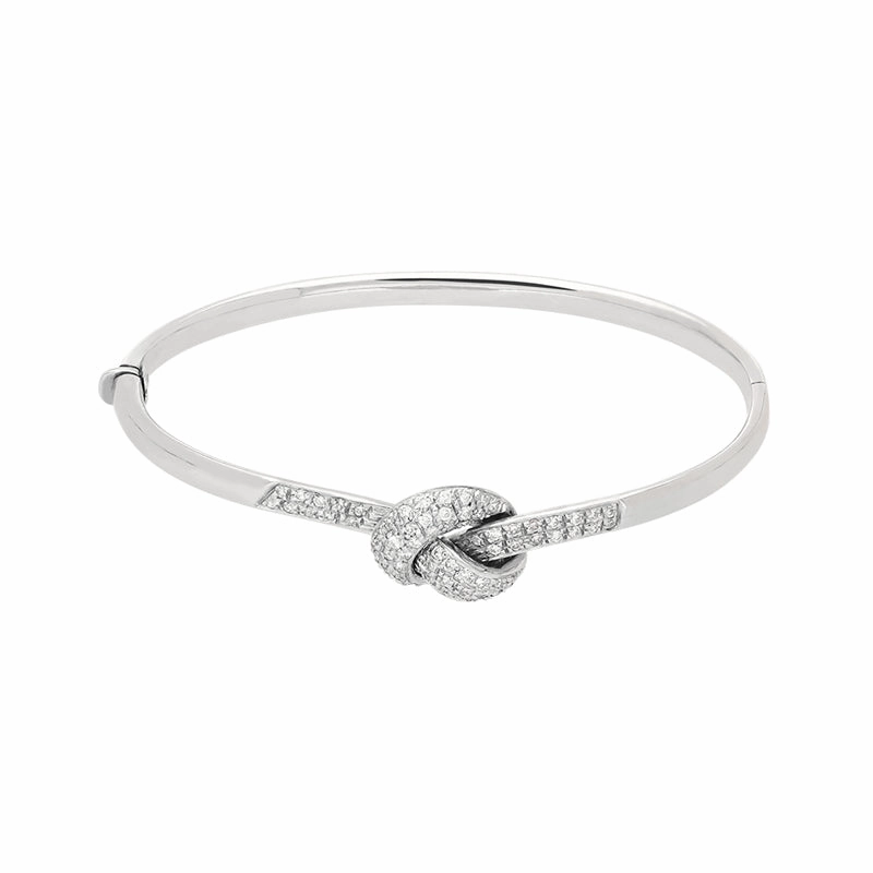Picchiotti 18ct White Gold Diamond Knot Bangle