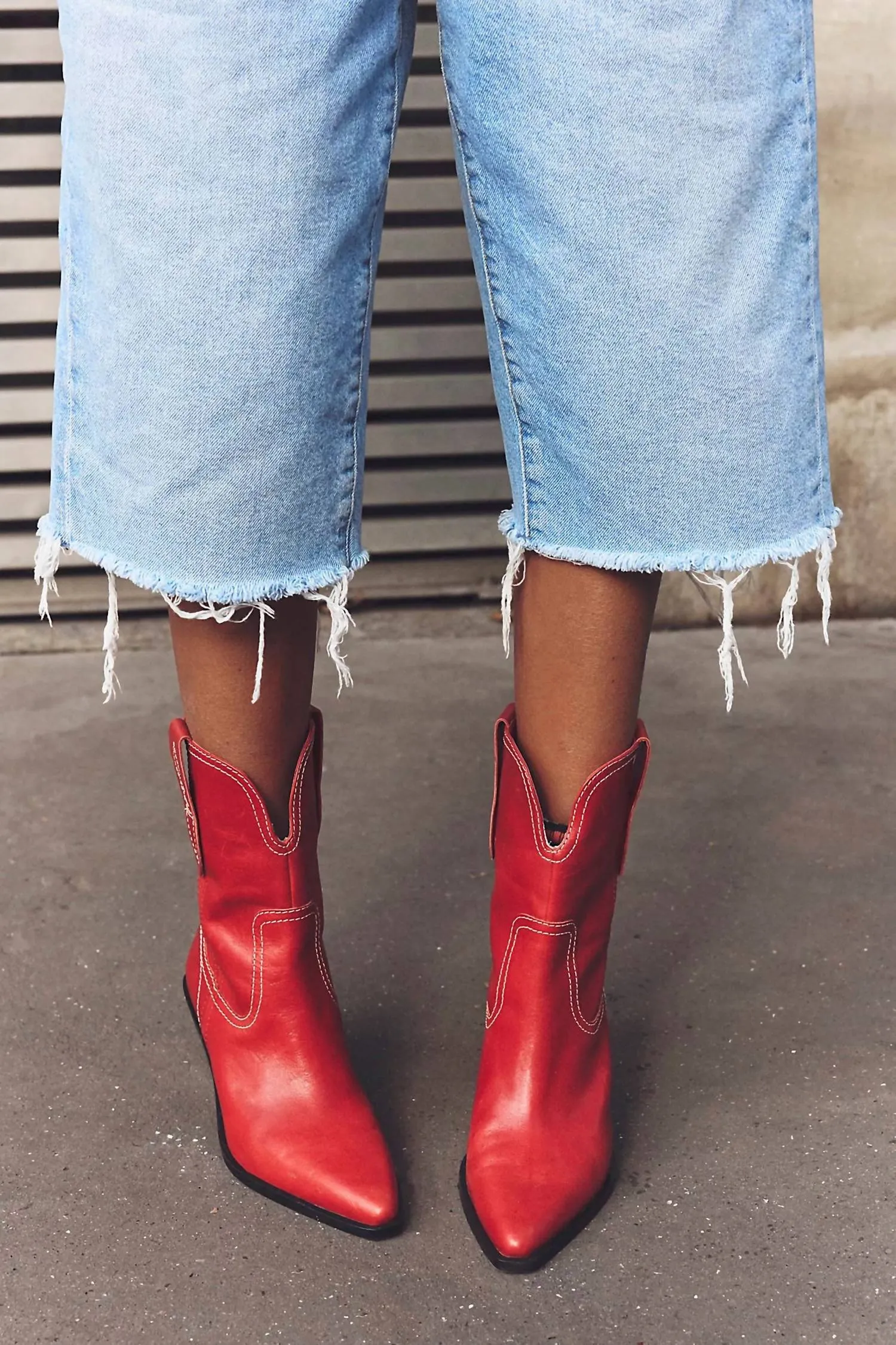 Pitchfork Point Western Boot In Red