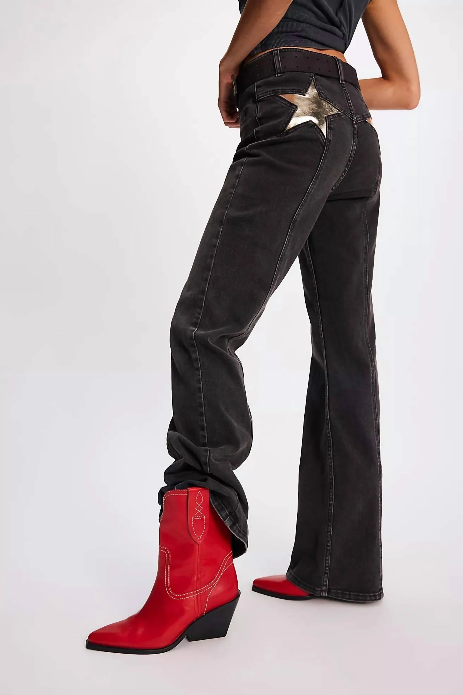 Pitchfork Point Western Boot In Red