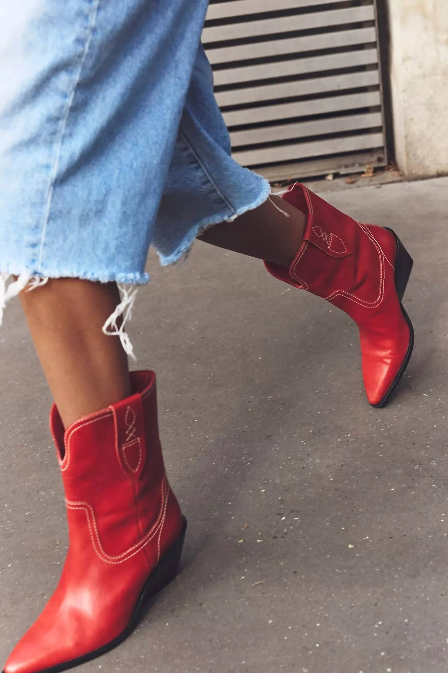 Pitchfork Point Western Boot In Red
