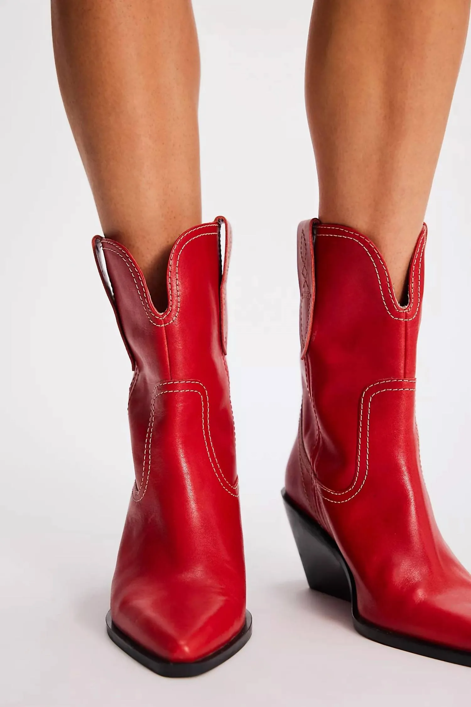 Pitchfork Point Western Boot In Red