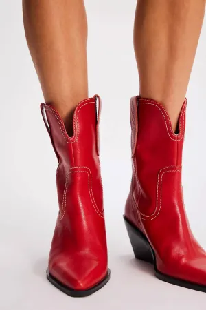 Pitchfork Point Western Boot In Red