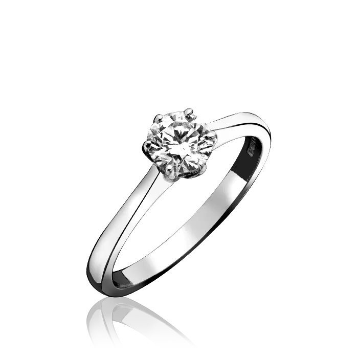 Platinum 0.40ct Diamond Solitaire Claw Set Ring