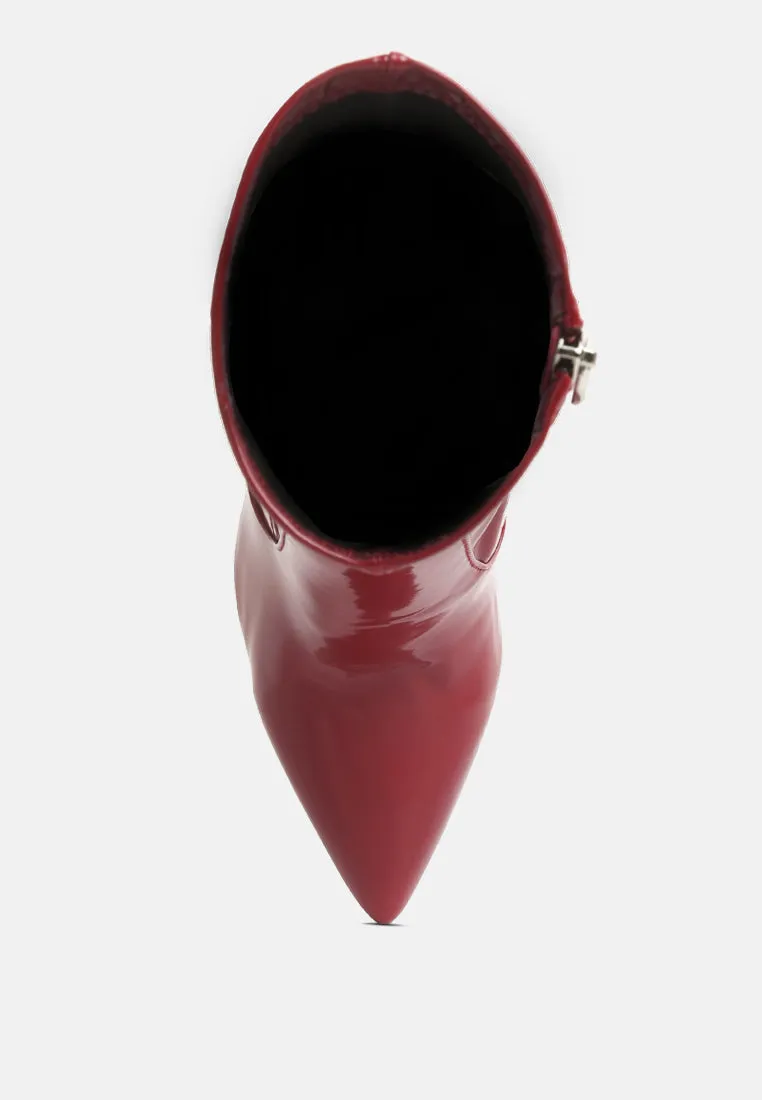 pluto block heel stiletto ankle boot
