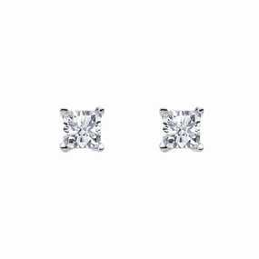 Princess Cut CZ Claw Stud