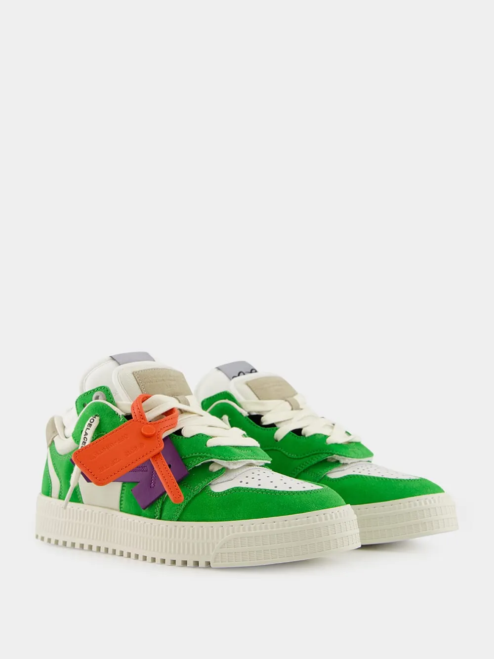 Purple and Light Green Floating Arrow Sneakers