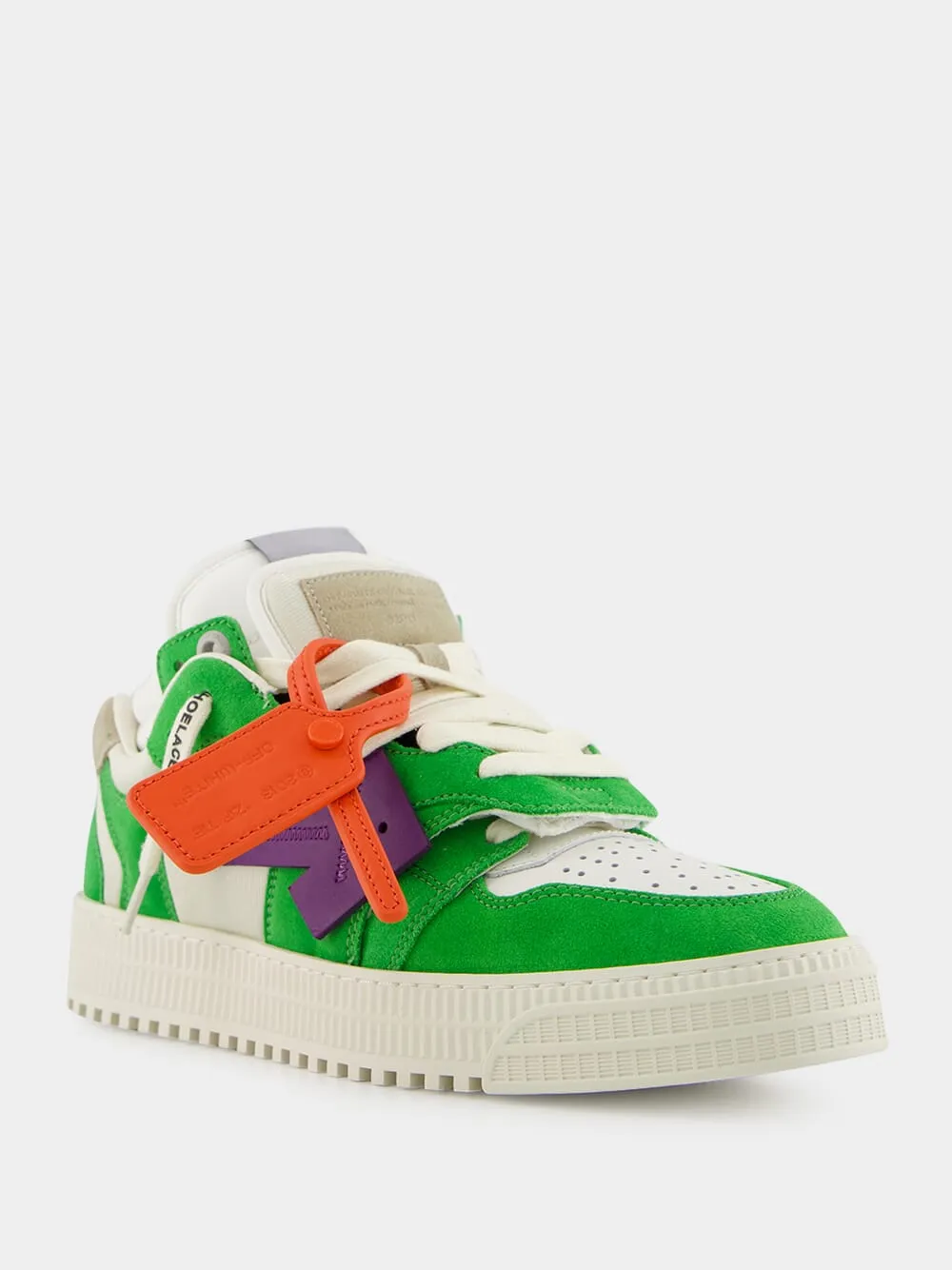 Purple and Light Green Floating Arrow Sneakers