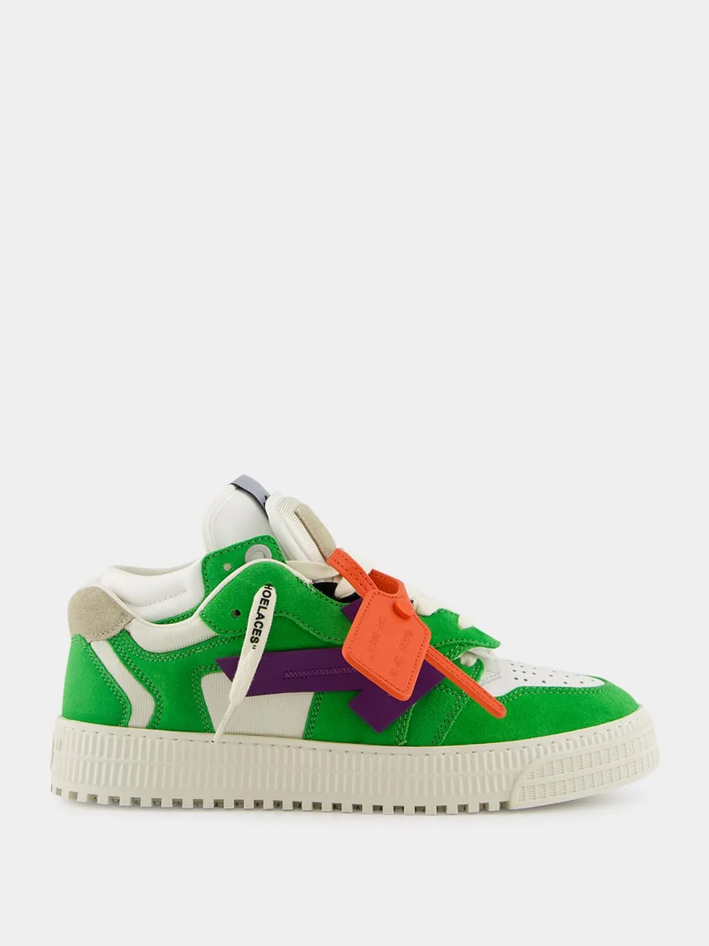 Purple and Light Green Floating Arrow Sneakers
