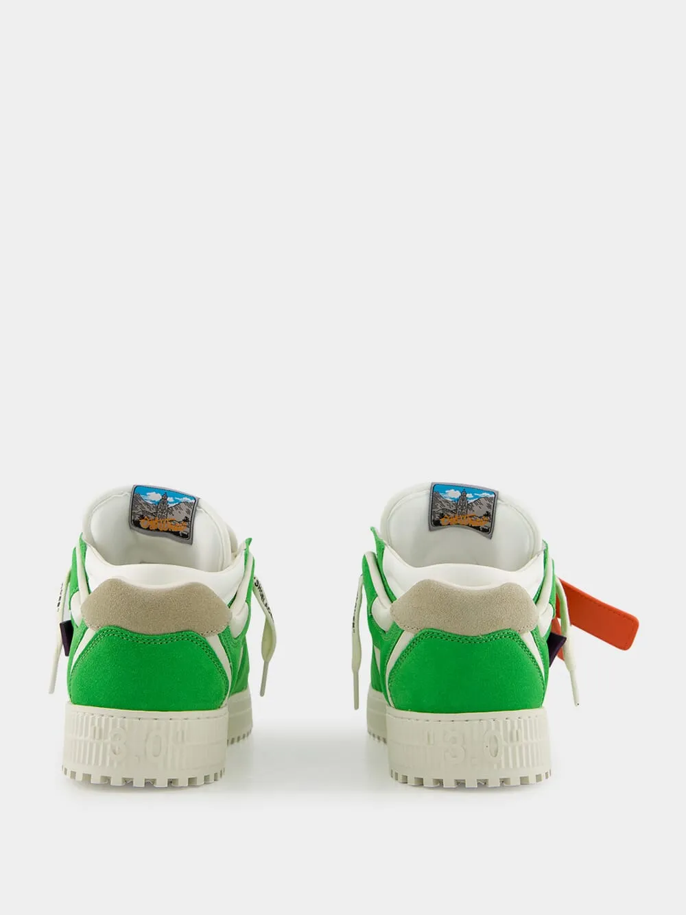 Purple and Light Green Floating Arrow Sneakers