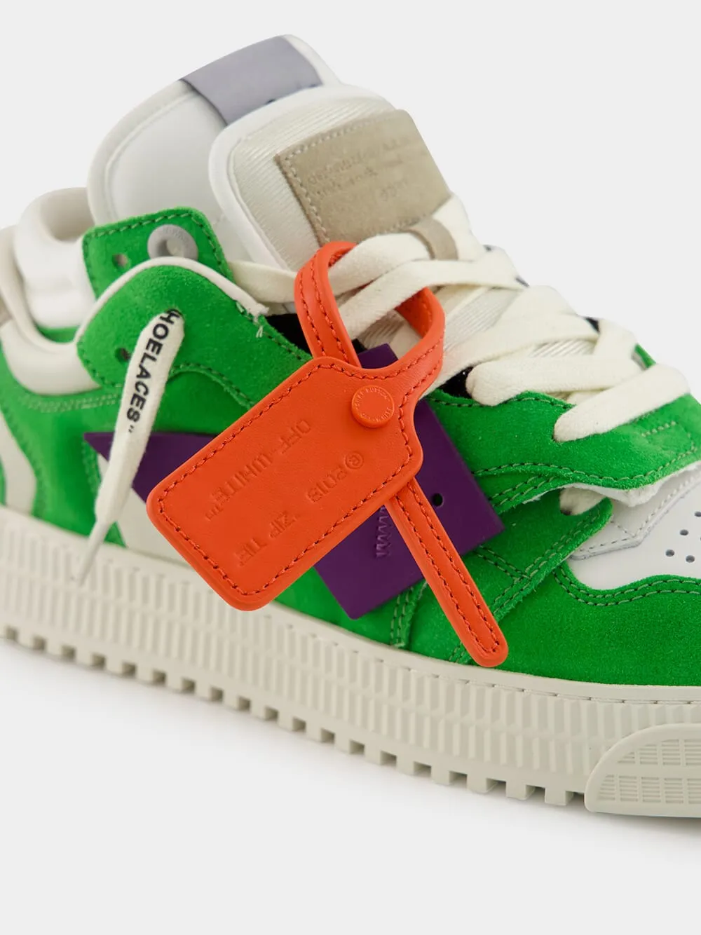 Purple and Light Green Floating Arrow Sneakers