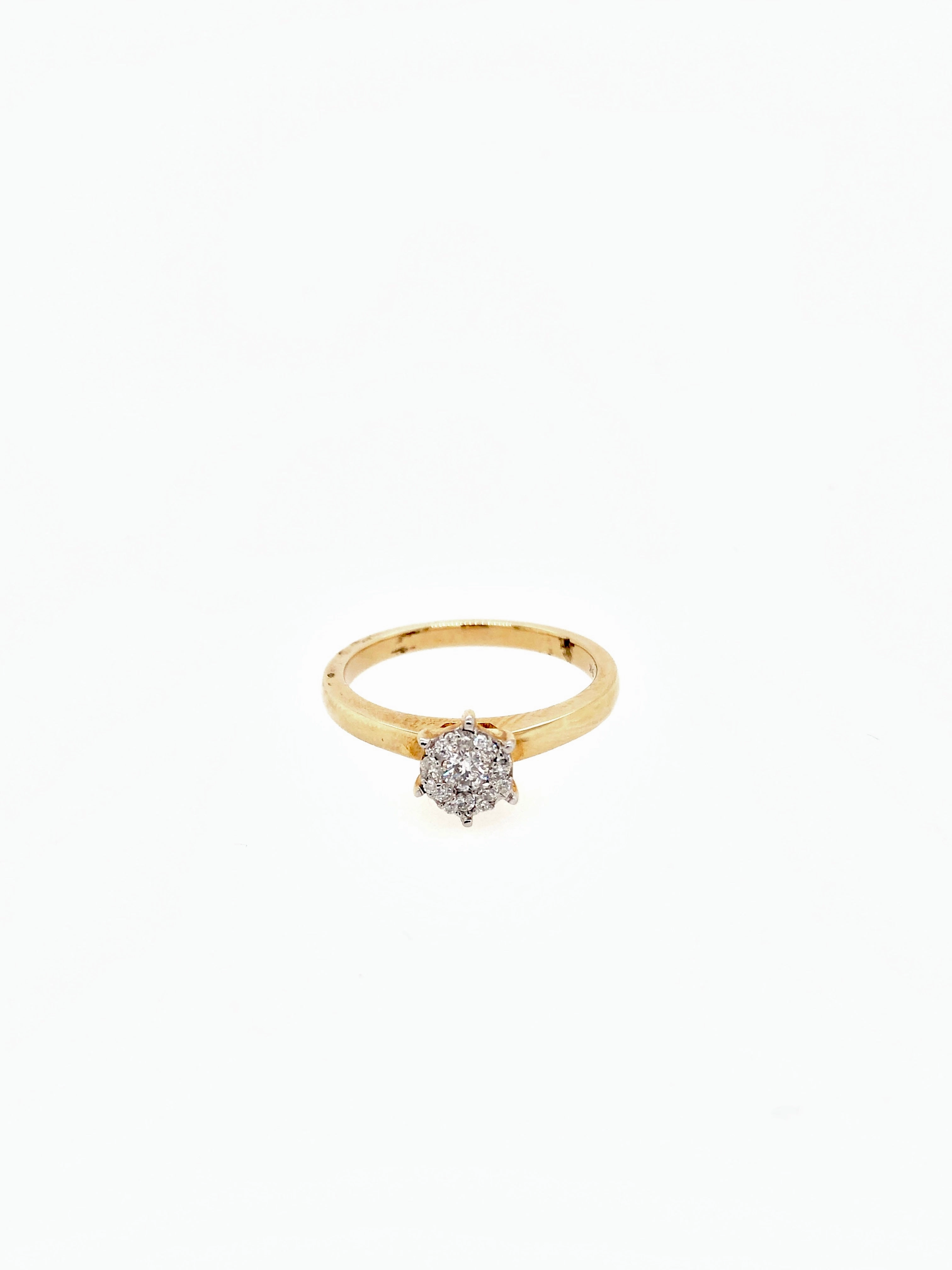 Quarter Carat Cluster Diamond Ring