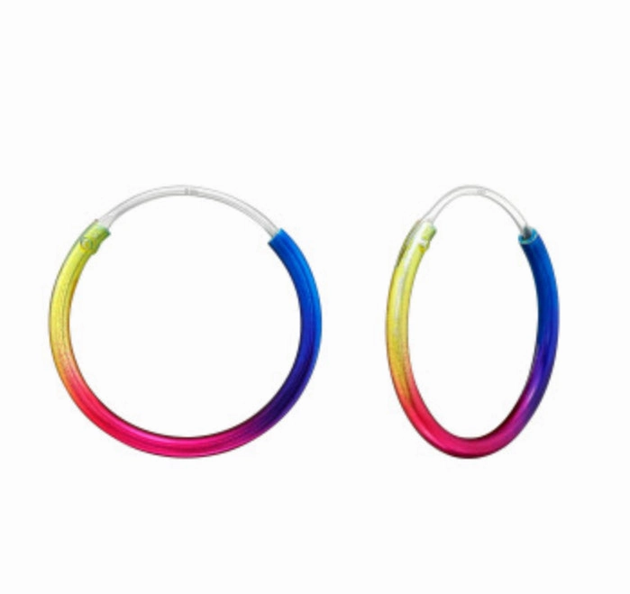 Rainbow Ear Hoops Sleepers