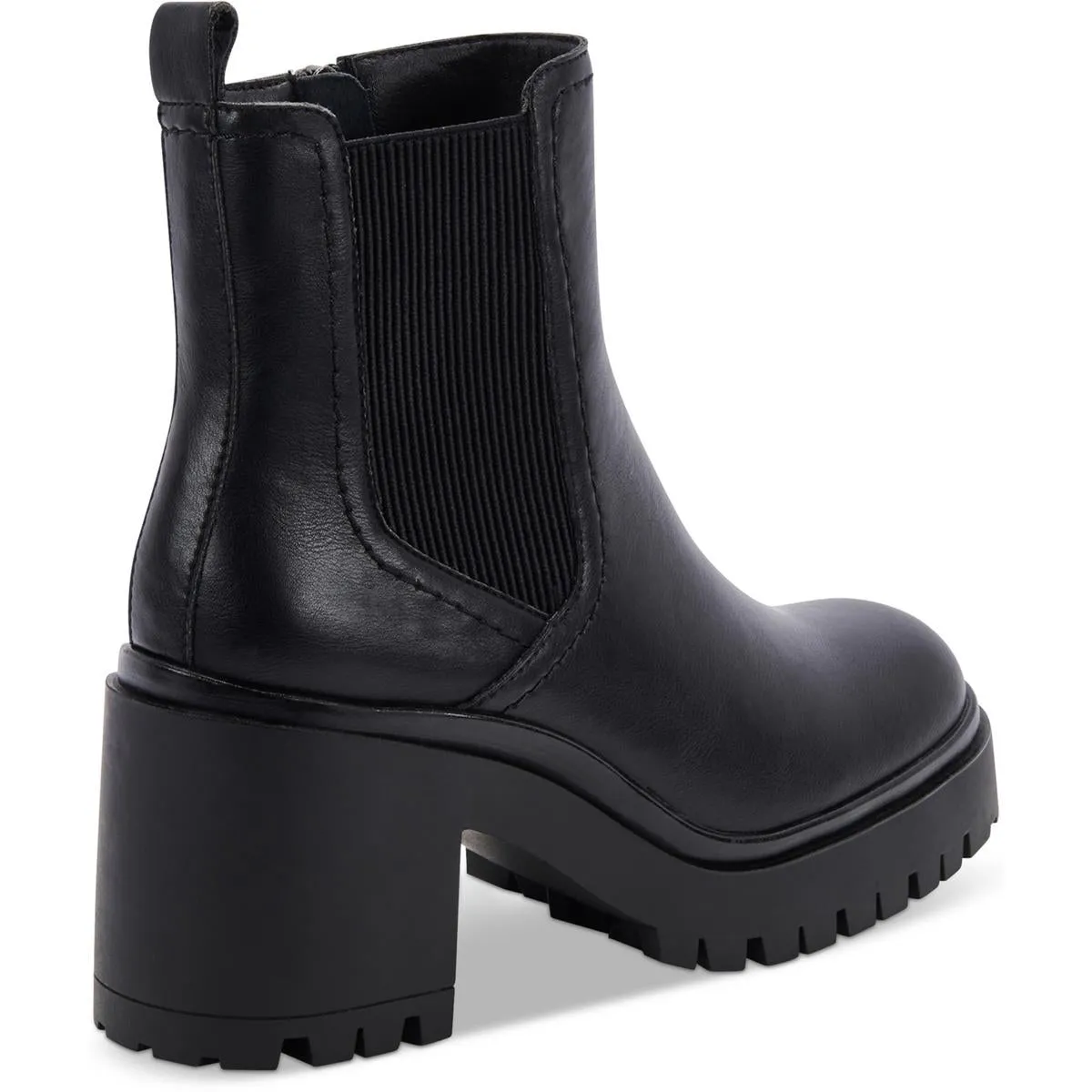 Raine  Womens Lug Sole Faux Leather Chelsea Boots