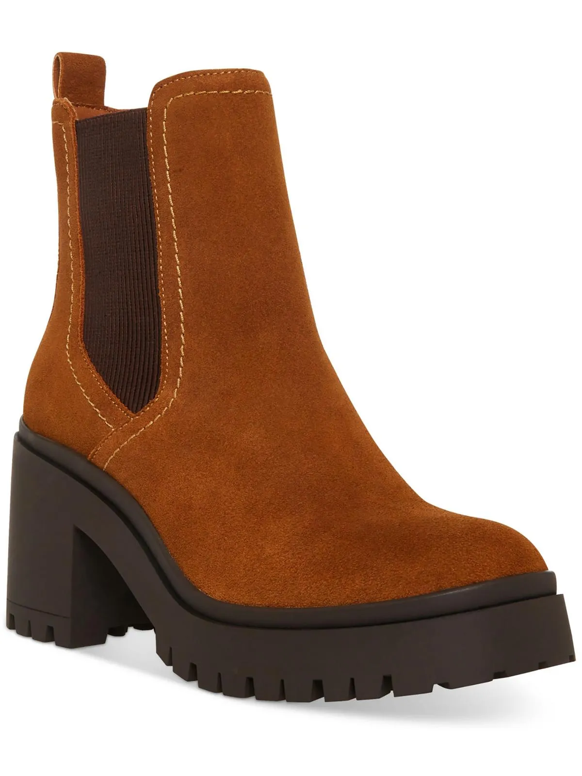 Raine  Womens Lug Sole Faux Leather Chelsea Boots