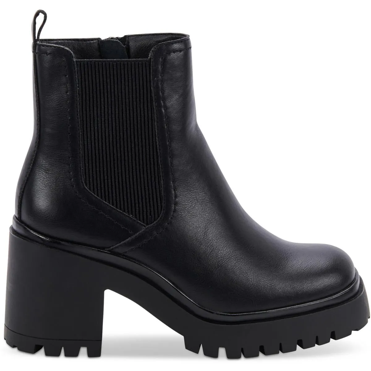 Raine  Womens Lug Sole Faux Leather Chelsea Boots