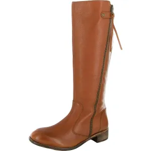 Ram Sey Womens Zipper Leather Knee-High Boots
