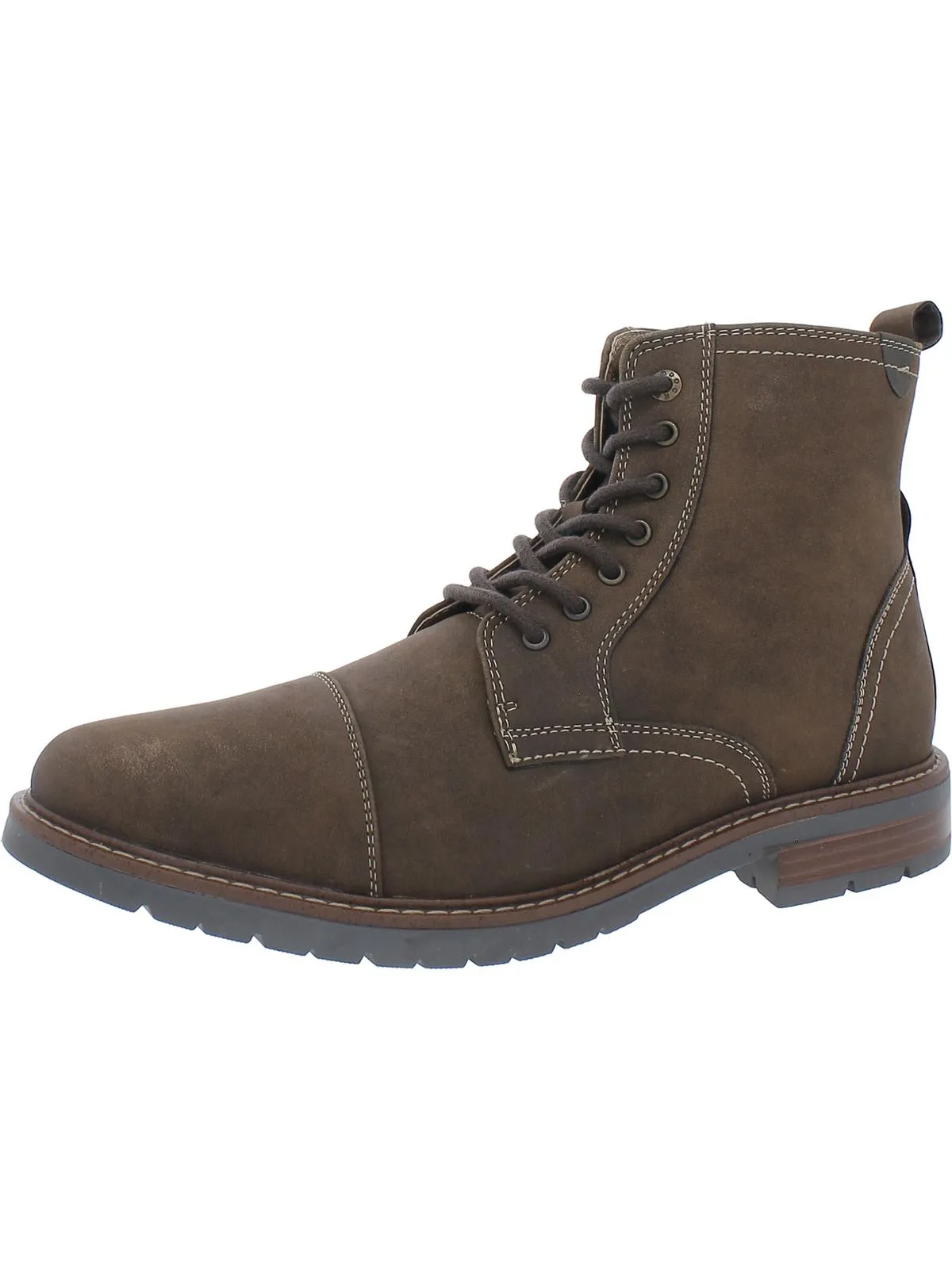 Rawls Mens Cap Toe Lace Up Ankle Boots
