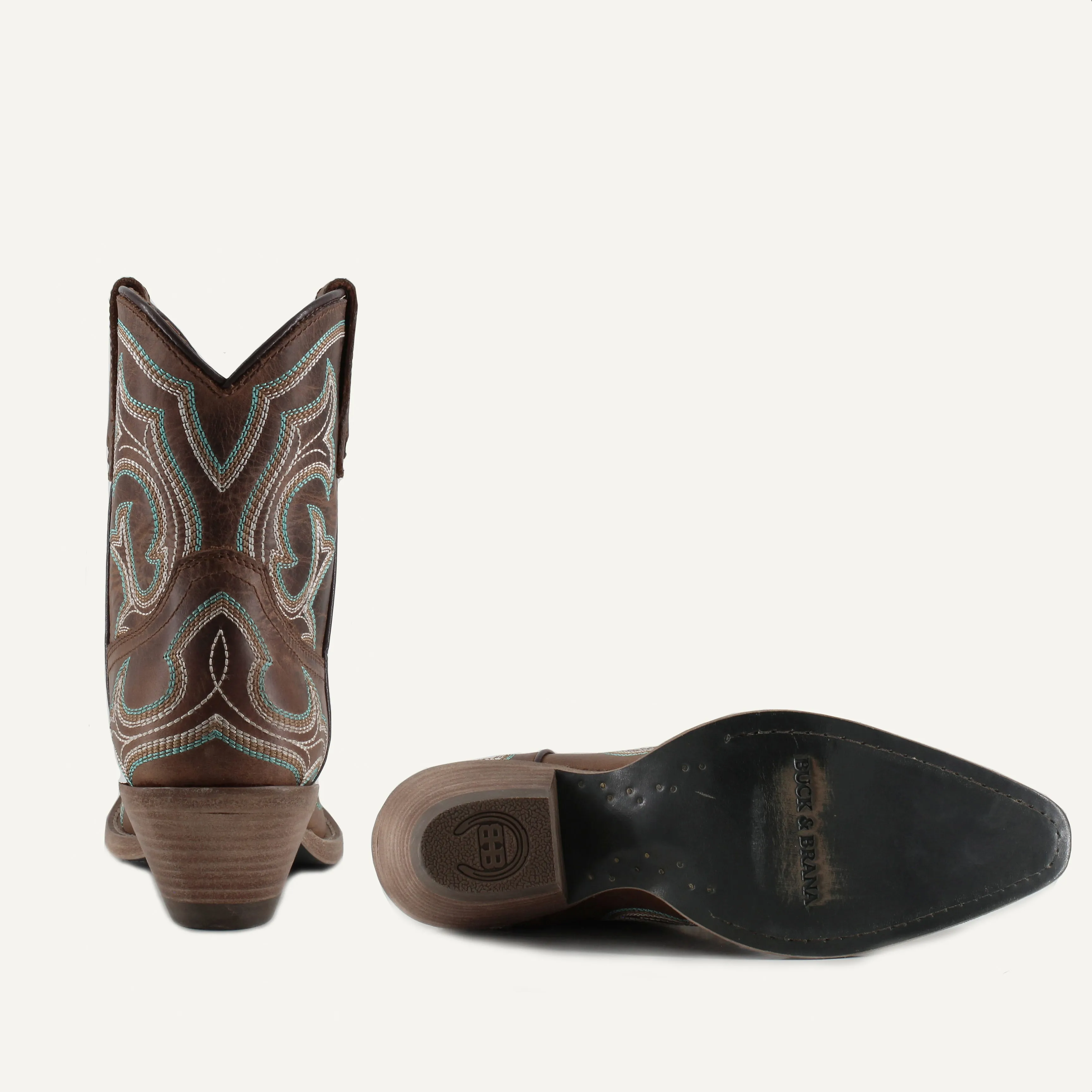 Regina Leather Cowgirl Boots - Classic Western Elegance & Comfort By Buck & Brana reg