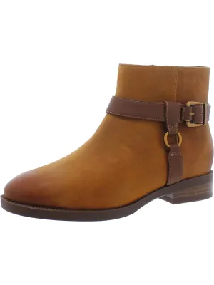 Rhiannon Womens Leather Ankle Booties