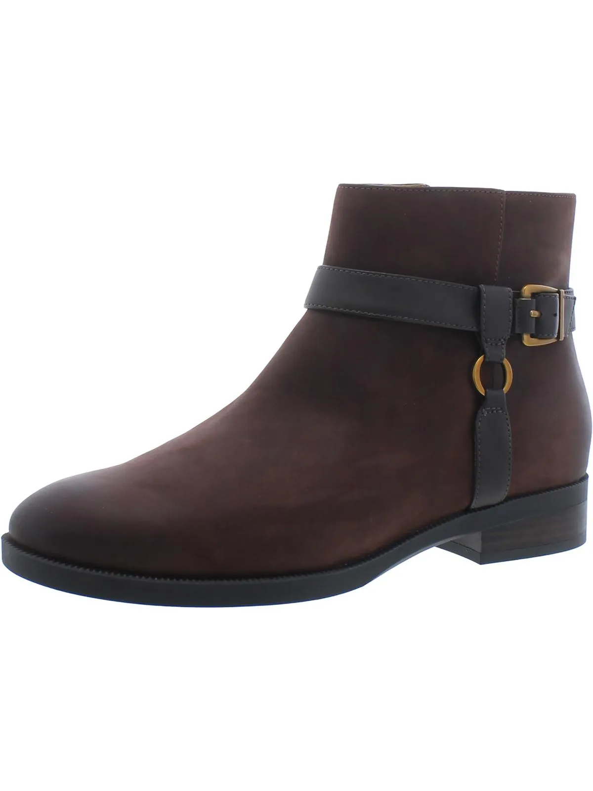 Rhiannon Womens Leather Ankle Booties