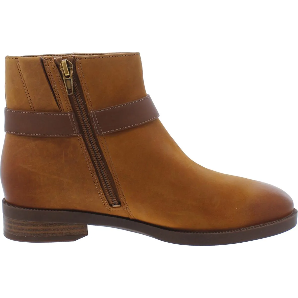 Rhiannon Womens Leather Ankle Booties