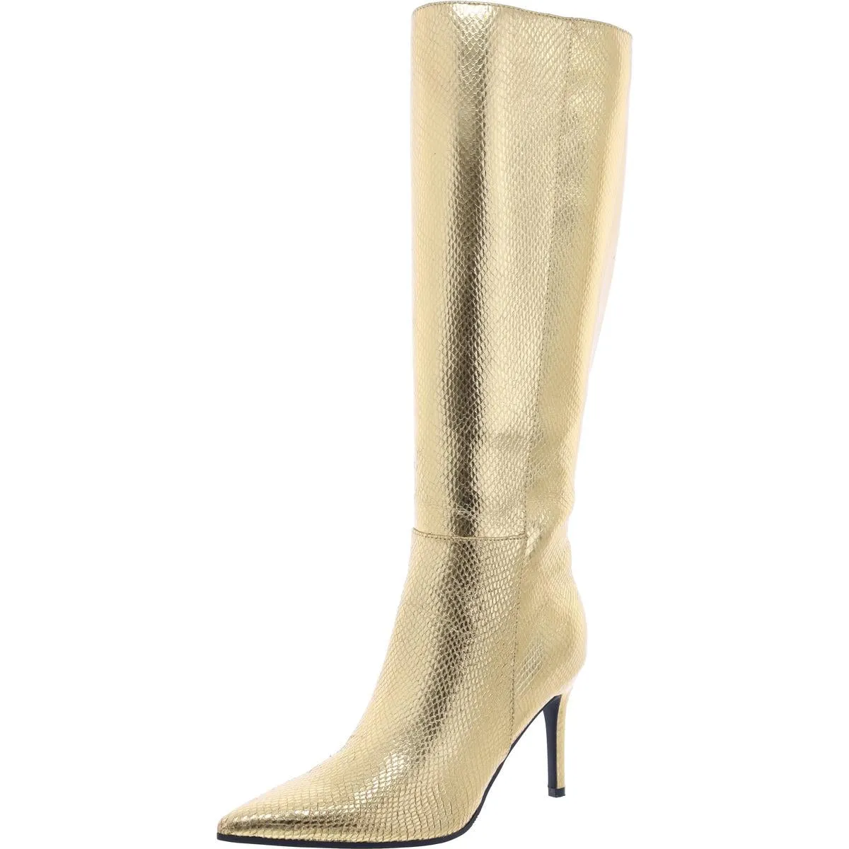 Richee Womens Zipper Patent Knee-High Boots
