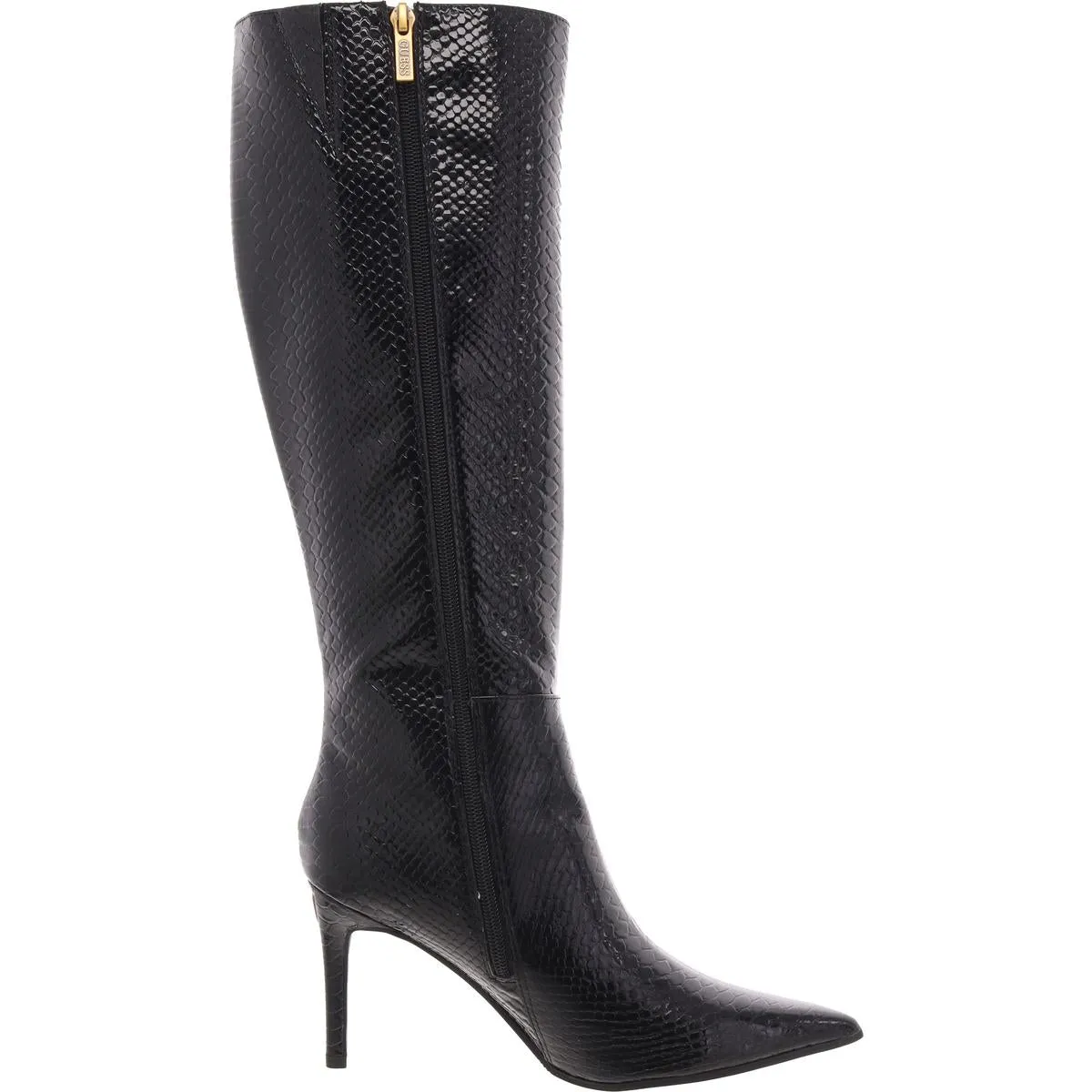 Richee Womens Zipper Patent Knee-High Boots