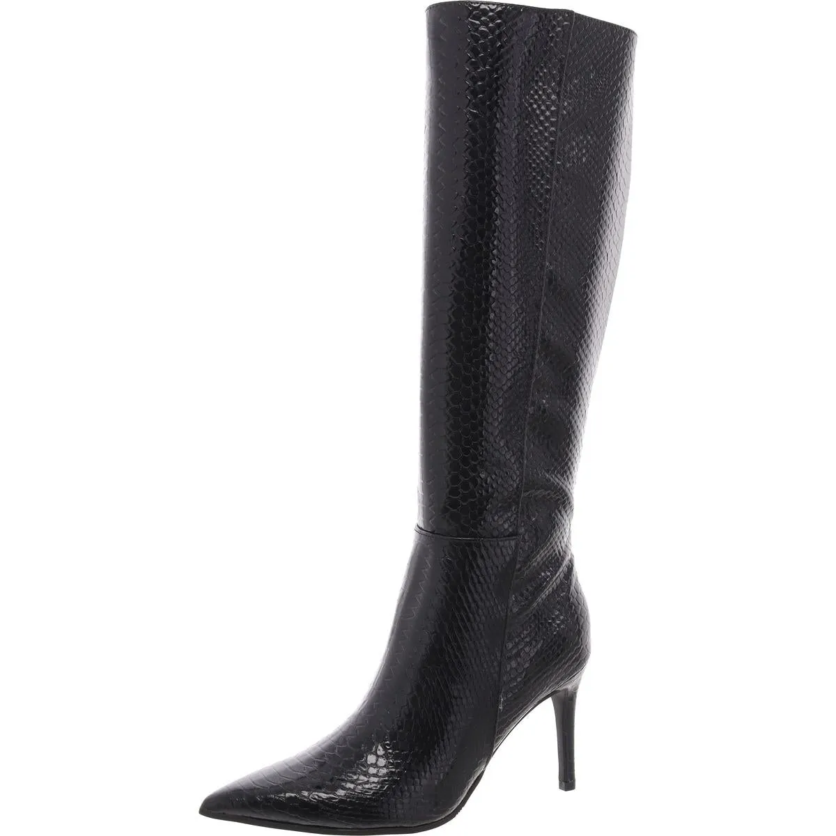 Richee Womens Zipper Patent Knee-High Boots