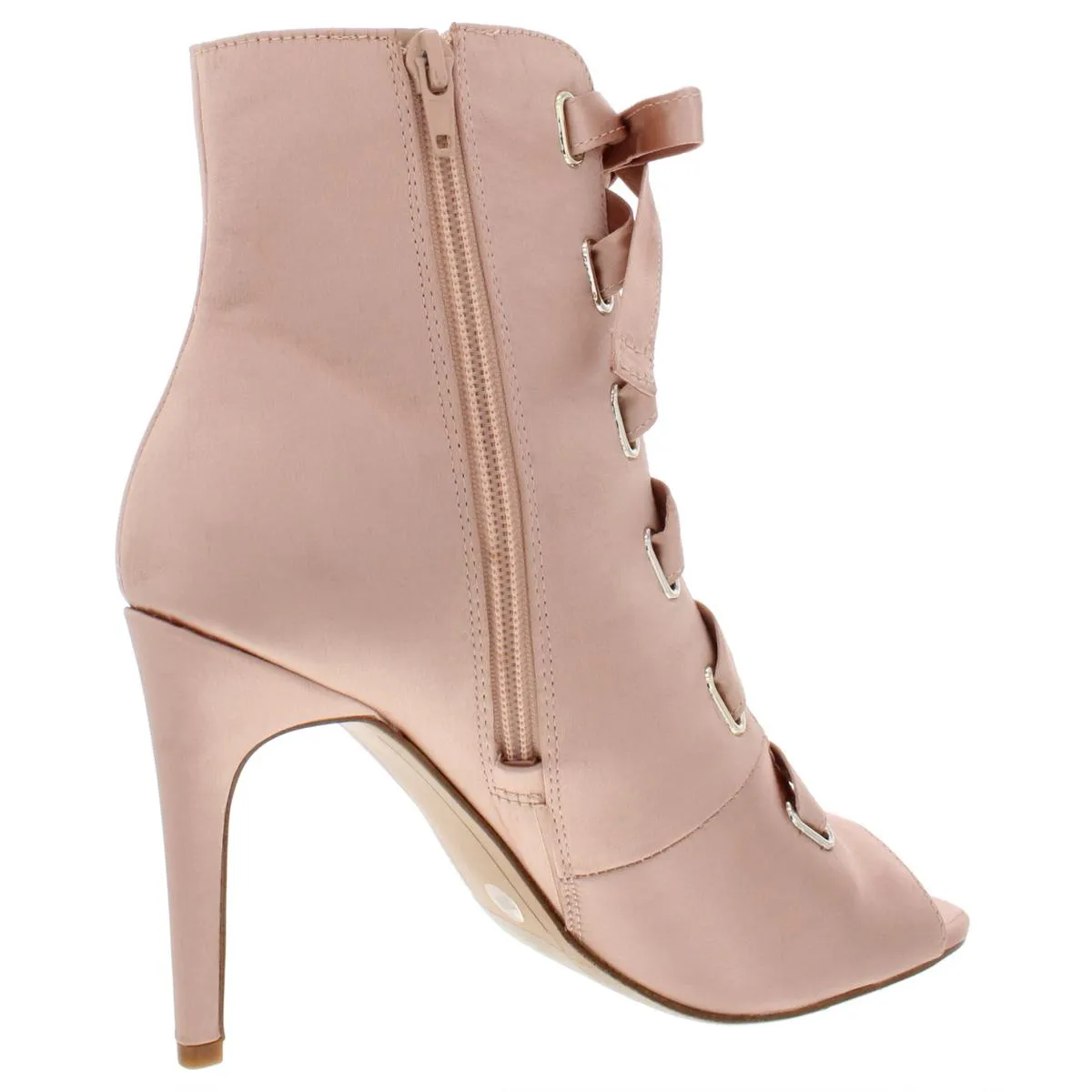 Romeily Womens Satin Peep-Toe Booties