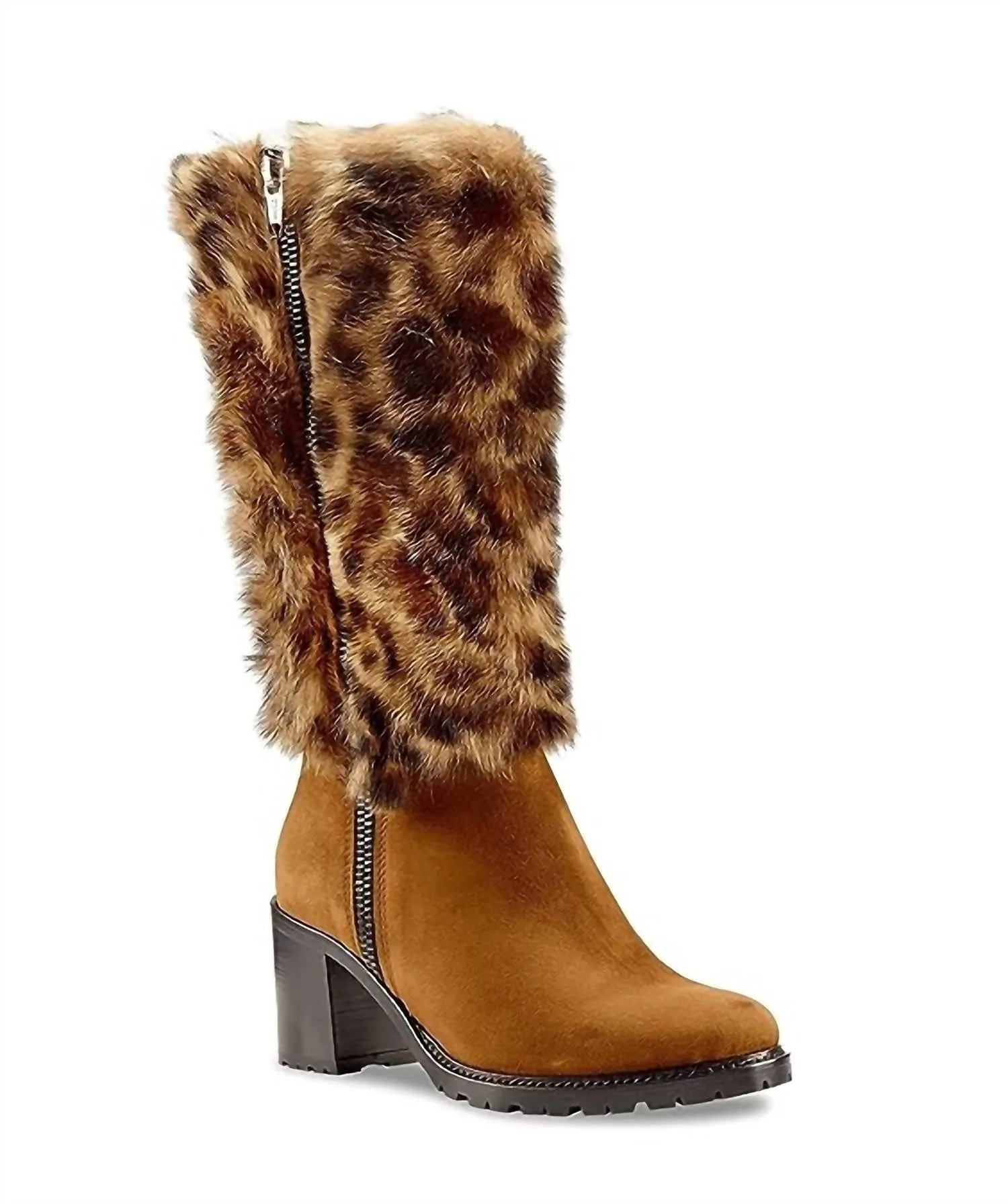 Rosina Heeled Boots In Leopard