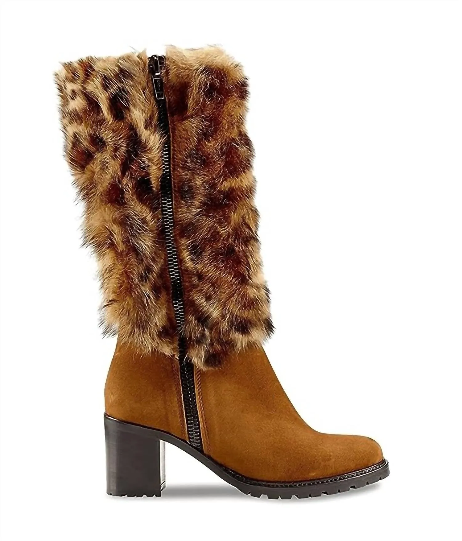 Rosina Heeled Boots In Leopard