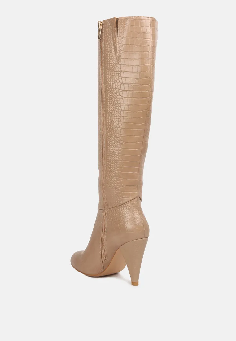 rum rolls calf croc boots