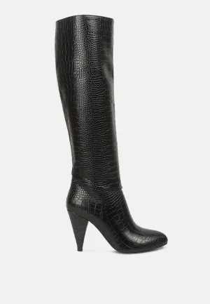 rum rolls calf croc boots
