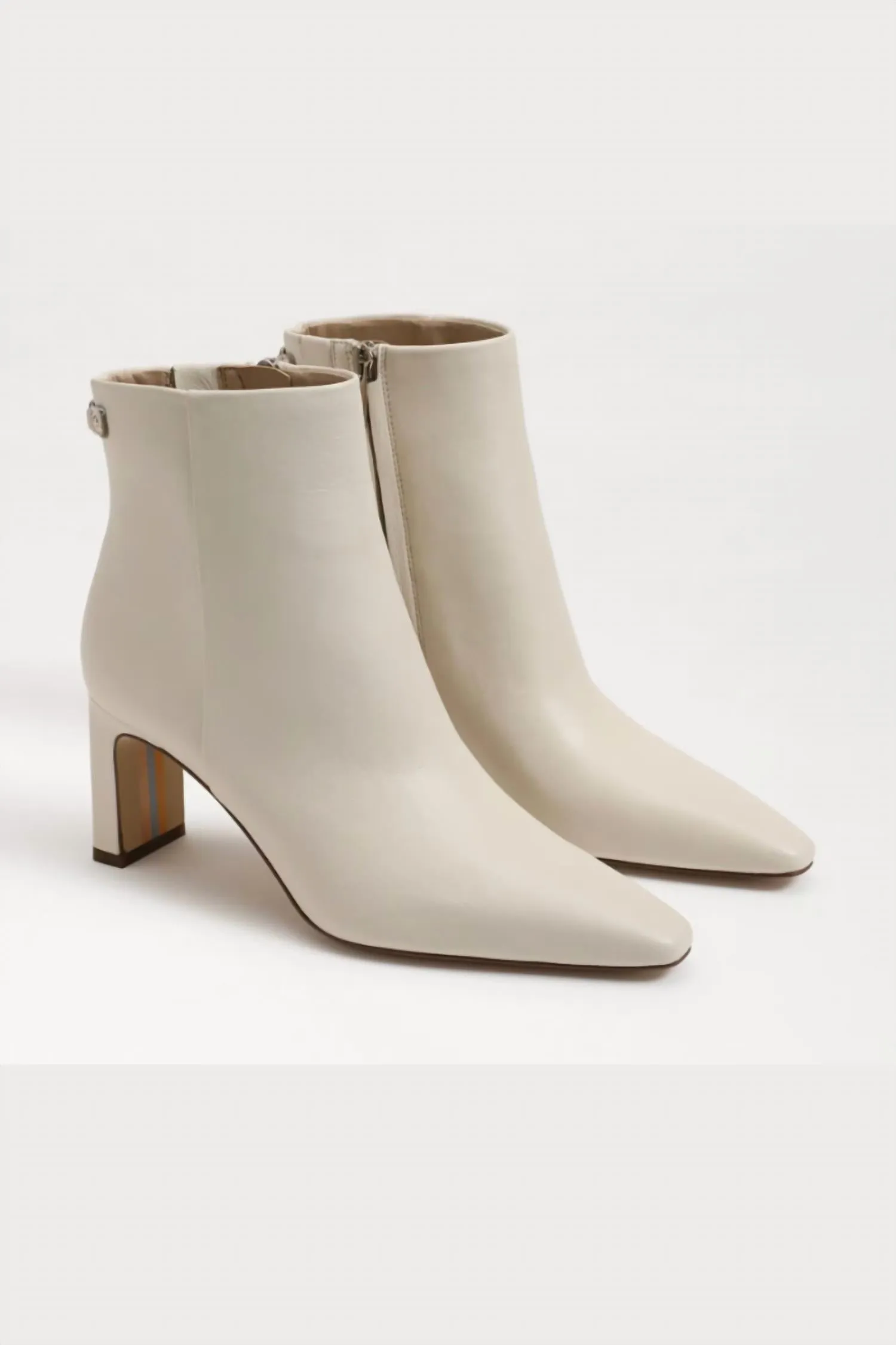 Saige Ankle Bootie In Modern Ivory Leather